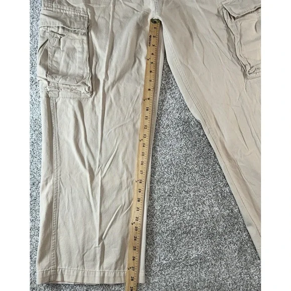 Steve & Barrys Mens Cargo Skater Pants Khaki Vintage Y2K *BRAND NEW* Size 40x30 - Picture 6 of 9